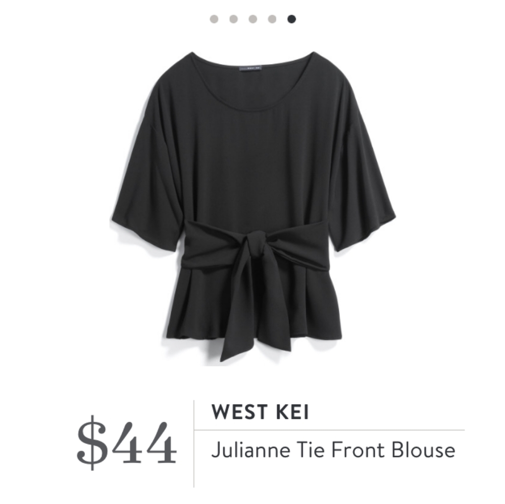 West Kei Tie Front Top Emerald Green